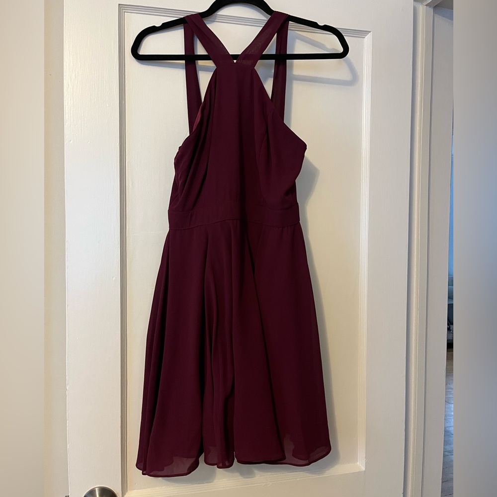 Burgundy dress from Lulu's size Small